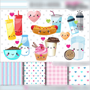 Kit Digital Cachorro Quente Fofinhos 