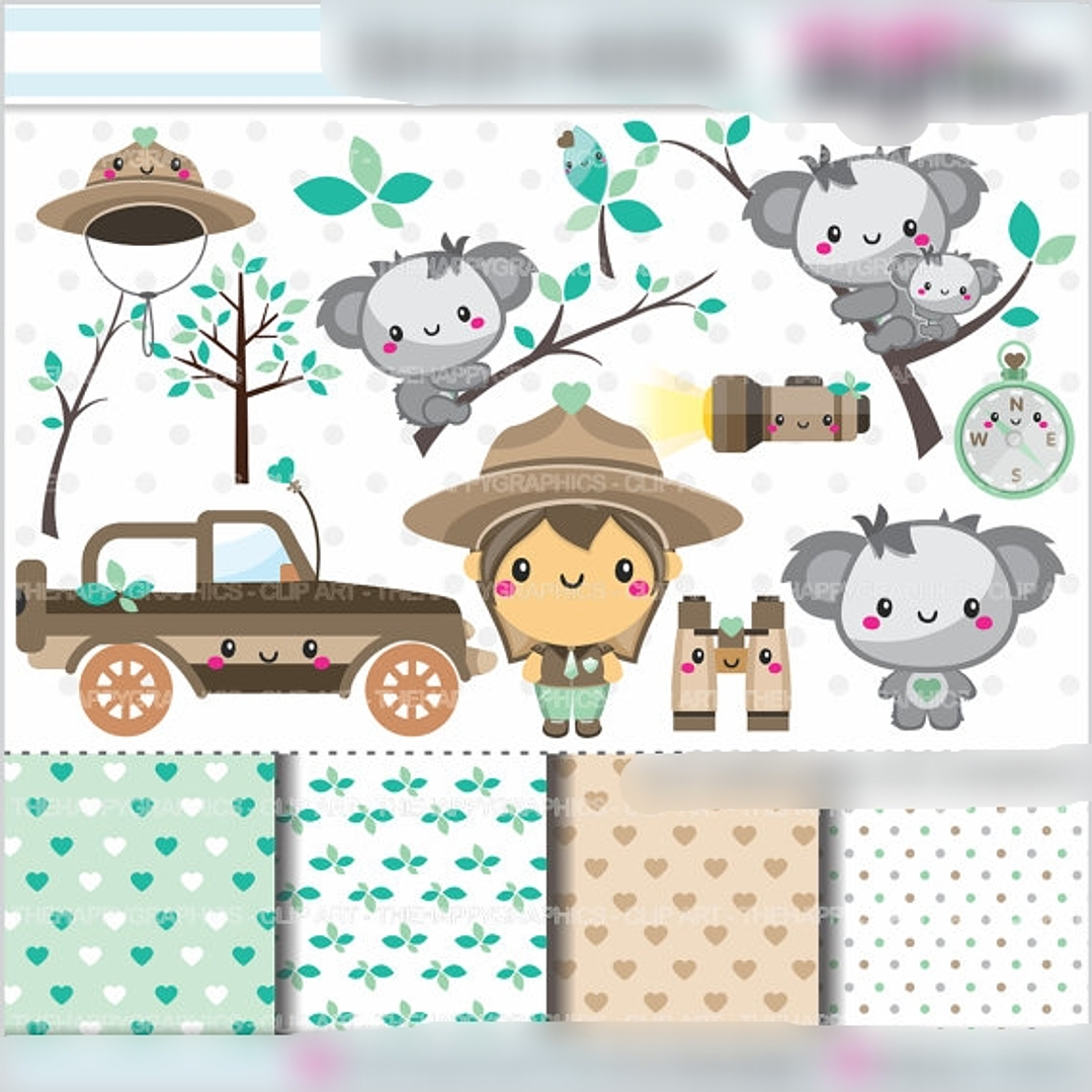 Kit Digital Coala Babys  1