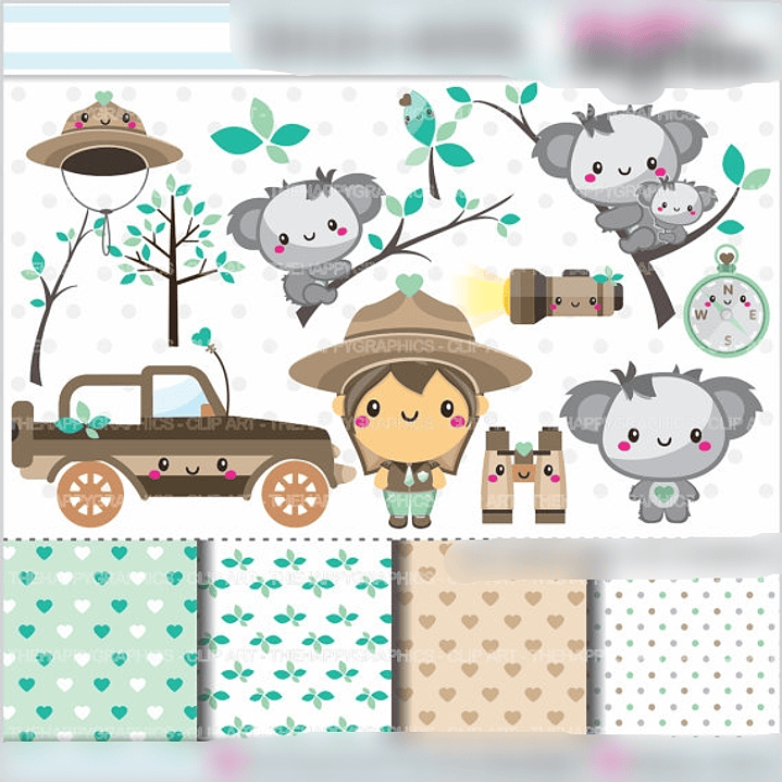Kit Digital Coala Babys  1