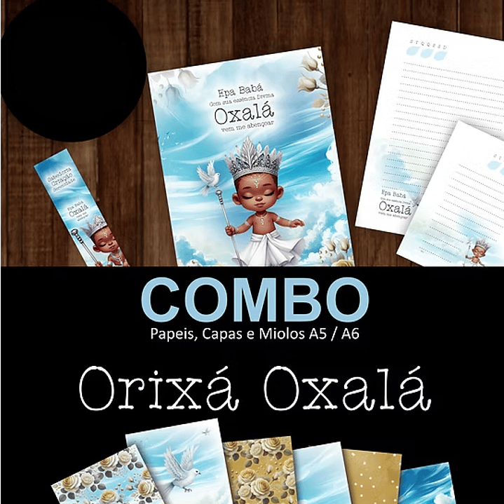 Arquivo Combo Encadernação Orixá Oxalá 1