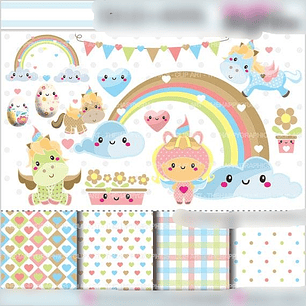 Kit Digital Unicornio Baby