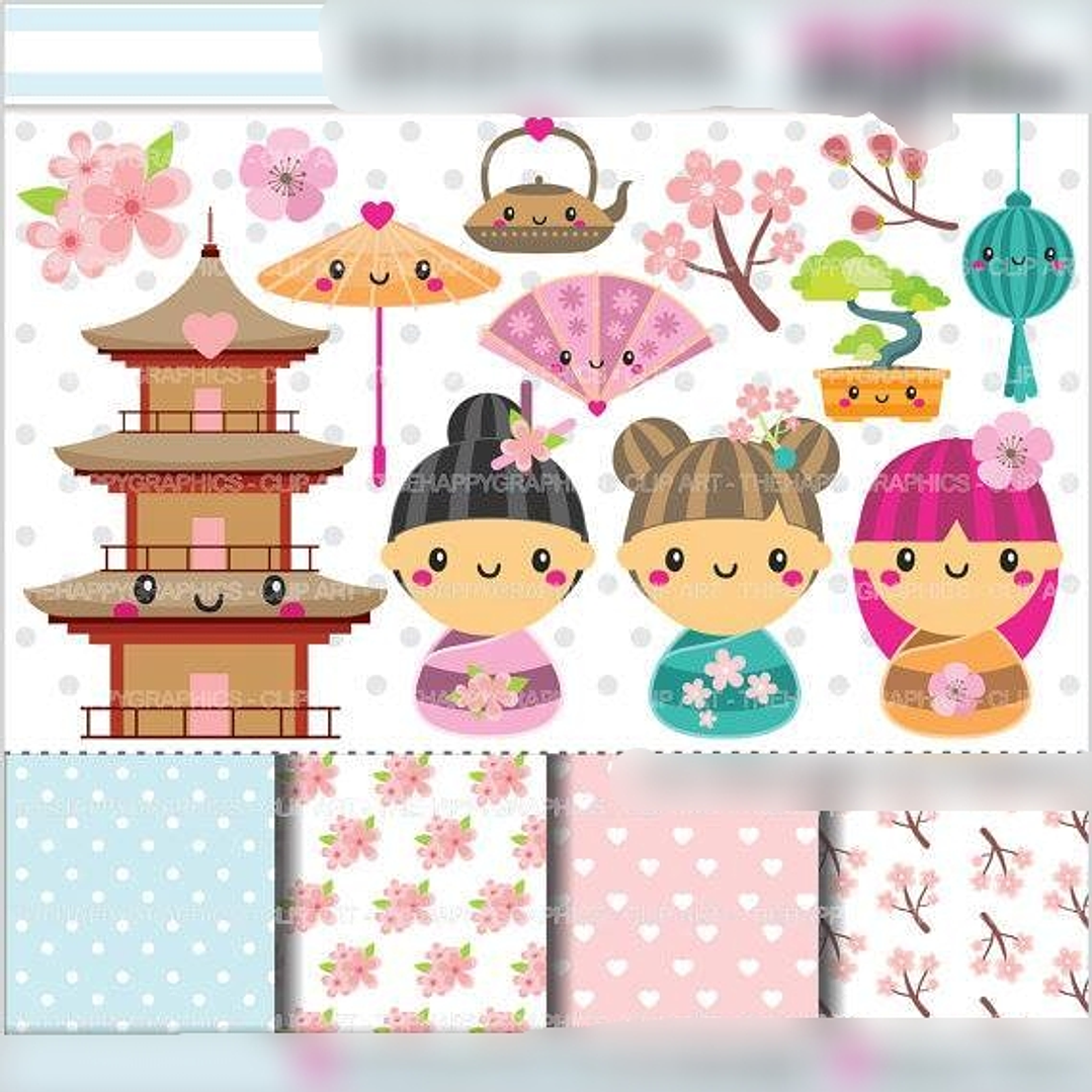 Kit Digital Kokeshi Baby 1