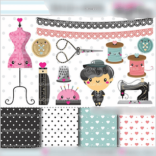 Kit Digital Costureira Fofa 