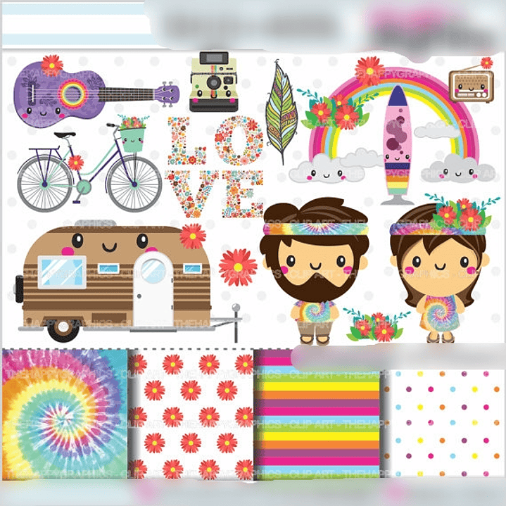 Kit Digital Casal Hipie 1