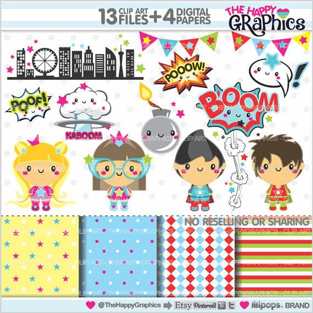 Kit Digtal Super Herois  1