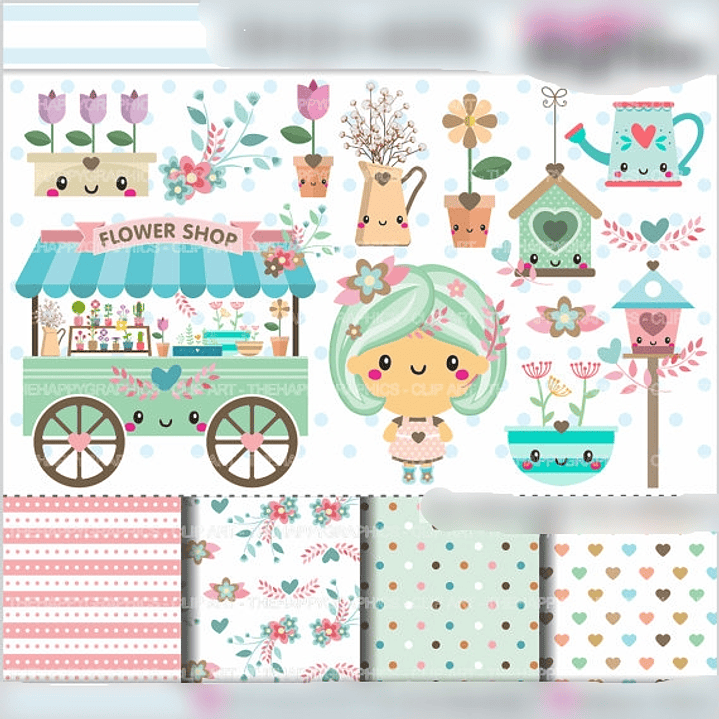 Kit Digital Carrinho Floricutura  1