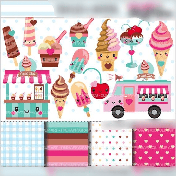 Kit Digital Carrinho de Sorvete  1