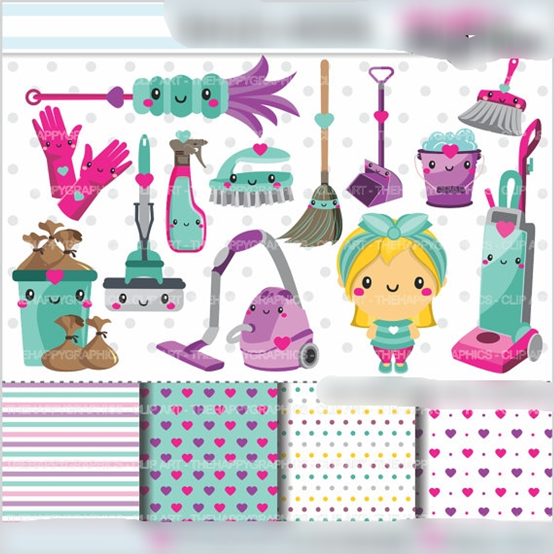 Kit Digital Limpeza Menina  1