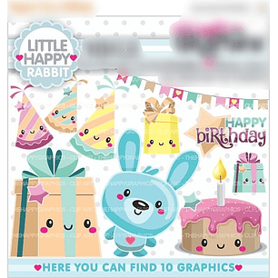 Kit Digital Aniversario Coelhinho 