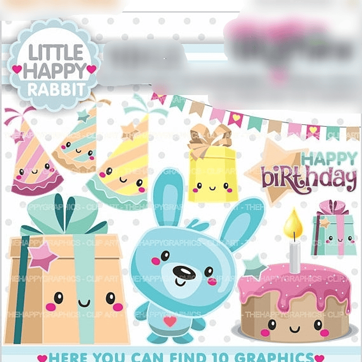 Kit Digital Aniversario Coelhinho  1