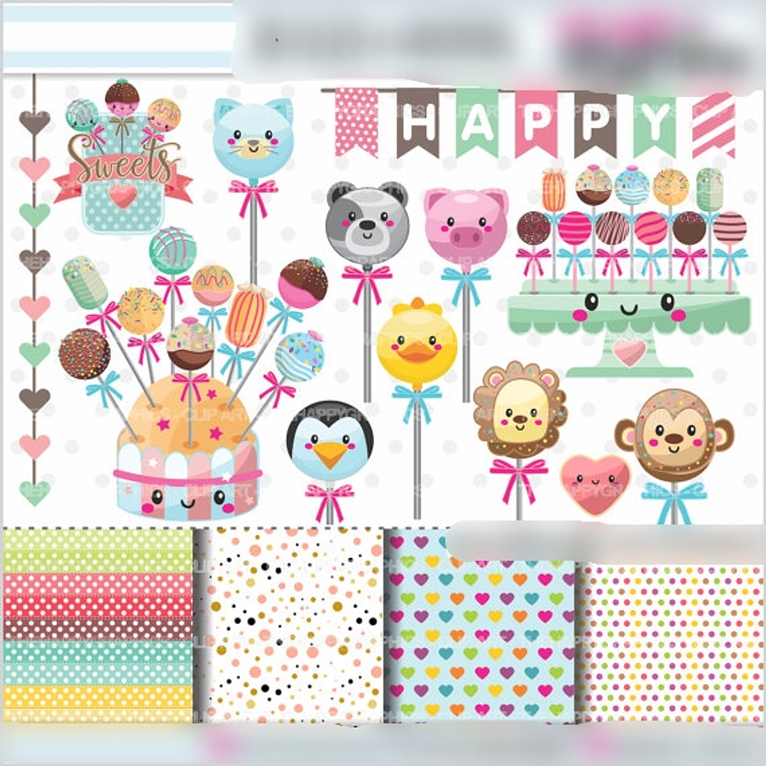 Kit Digital Pirulitos De Aniversario  1