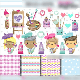 Kit Digital Pequenos Pintores 