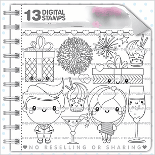 Kit Digital Rabiscos Comemoração 