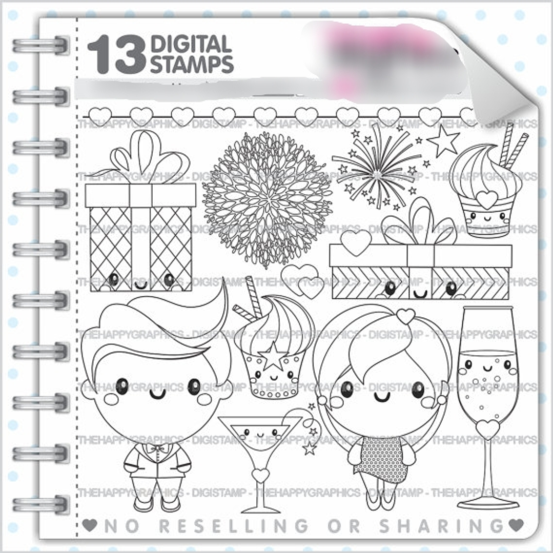 Kit Digital Rabiscos Comemoração  1