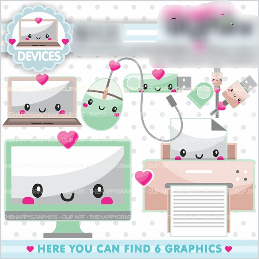 Kit Digital Dispositivos de Trabalho Fofinhos  1