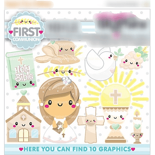 Kit Digital Primeira Comunhão Girl