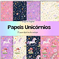 Kit Digital Papéis Unicórnio  - Thumbnail 1