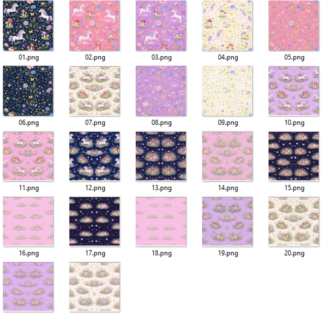 Kit Digital Papéis Unicórnio  2