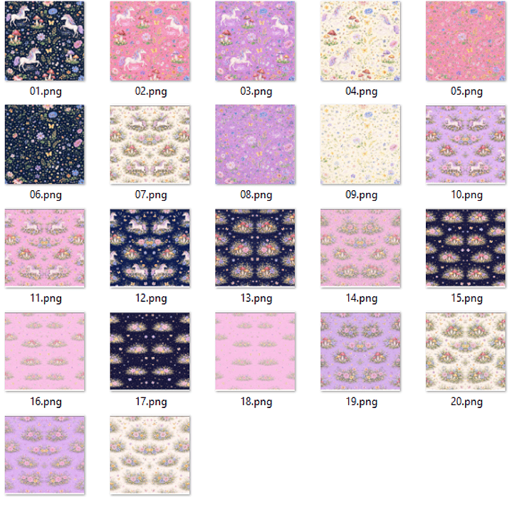 Kit Digital Papéis Unicórnio  2