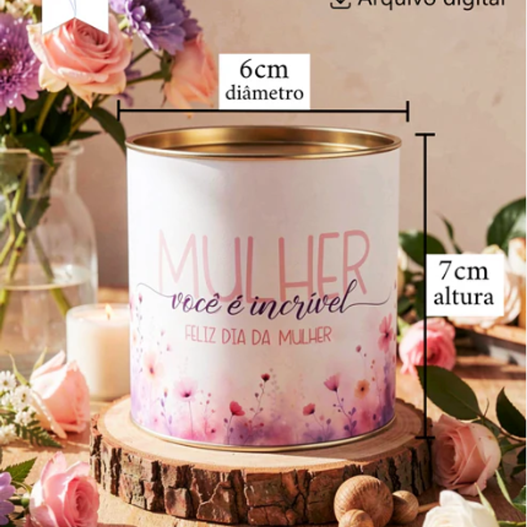 Arquivo Dia da Mulher Tubolatas 4 Tamanhos  5