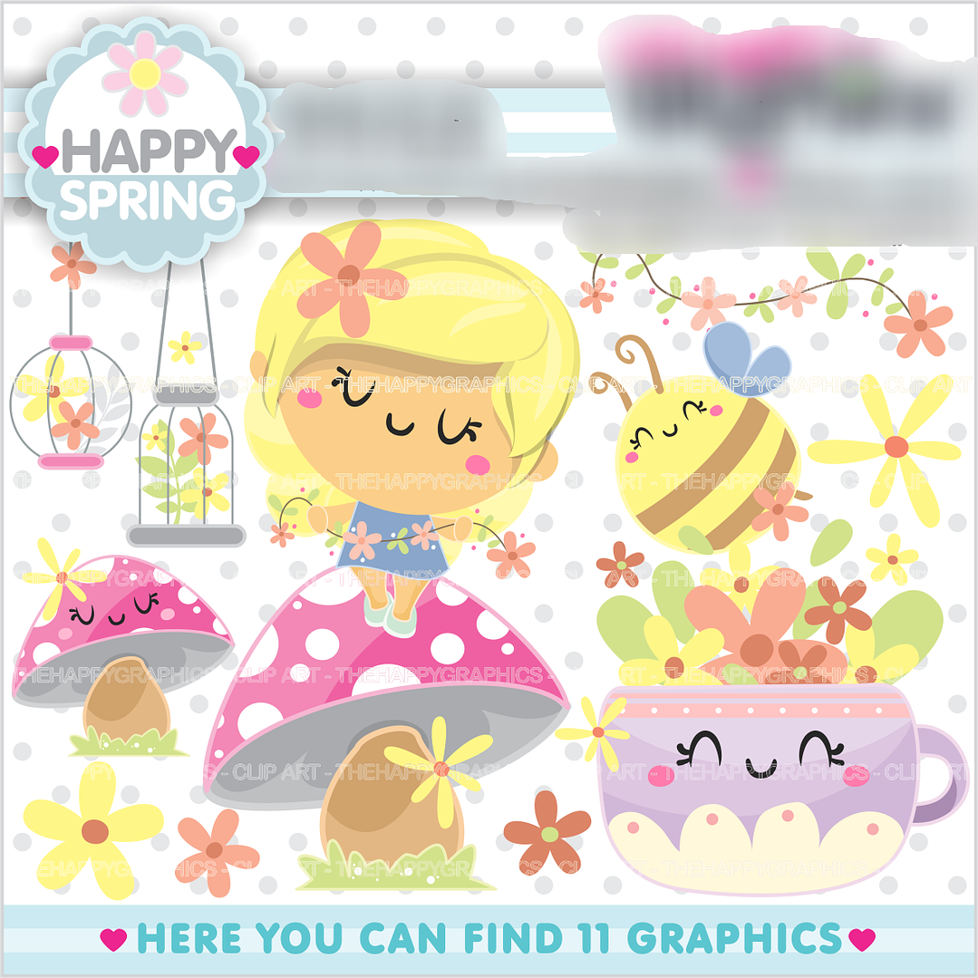 Kit Digital Menina Primavera  1