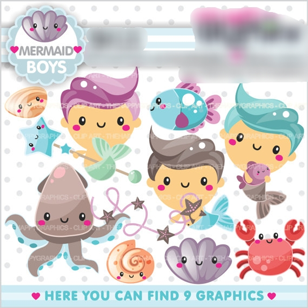 Kit Digital Pequenos Tritões  1