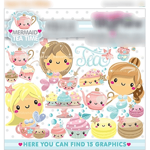 Kit Digital Meninas Café da Tarde 