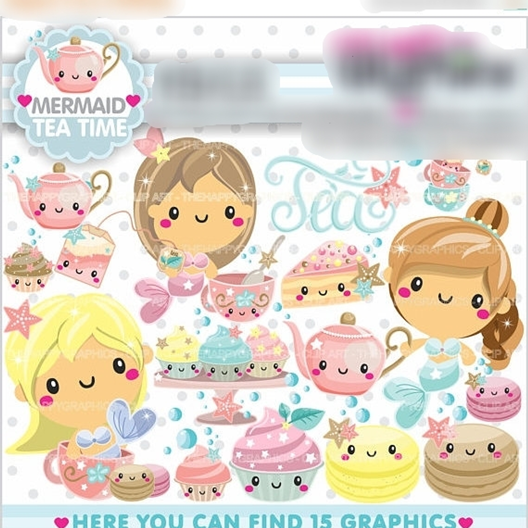 Kit Digital Meninas Café da Tarde  1