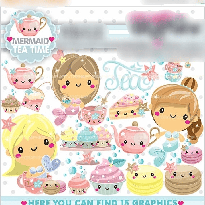 Kit Digital Meninas Café da Tarde  1