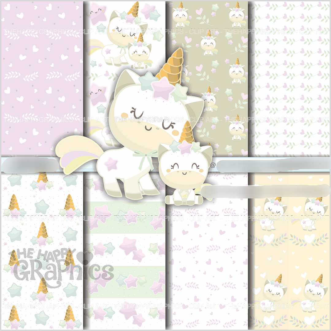 Kit Digital Unicornio Baby 1