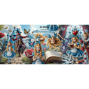 Kit Digital Alice no Páis das Maravilhas 