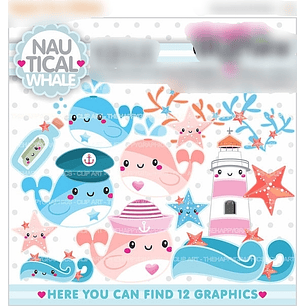 Kit Digital Baleias Fofinhas 