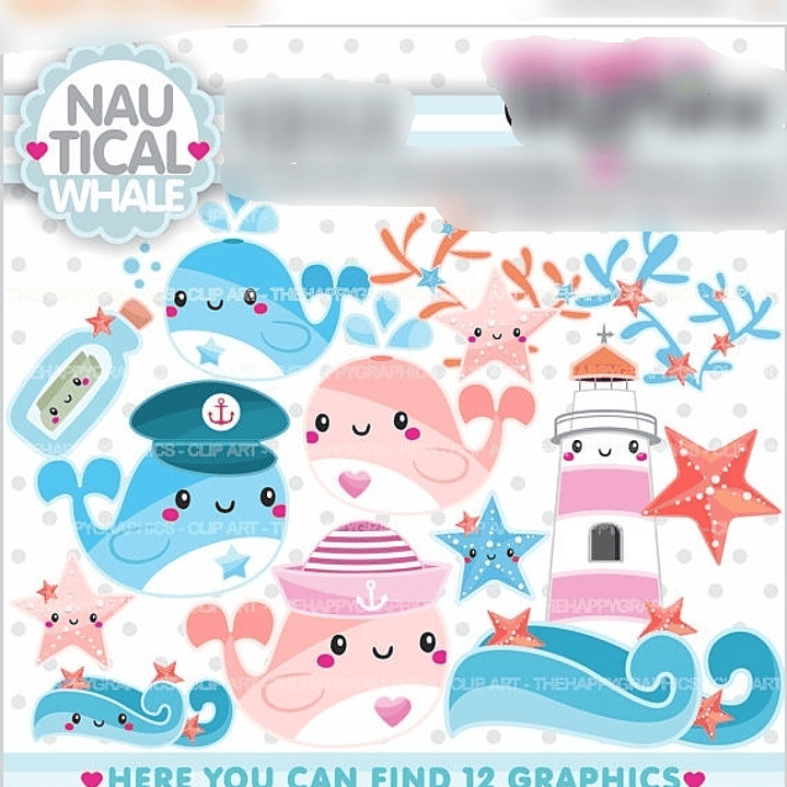 Kit Digital Baleias Fofinhas  1