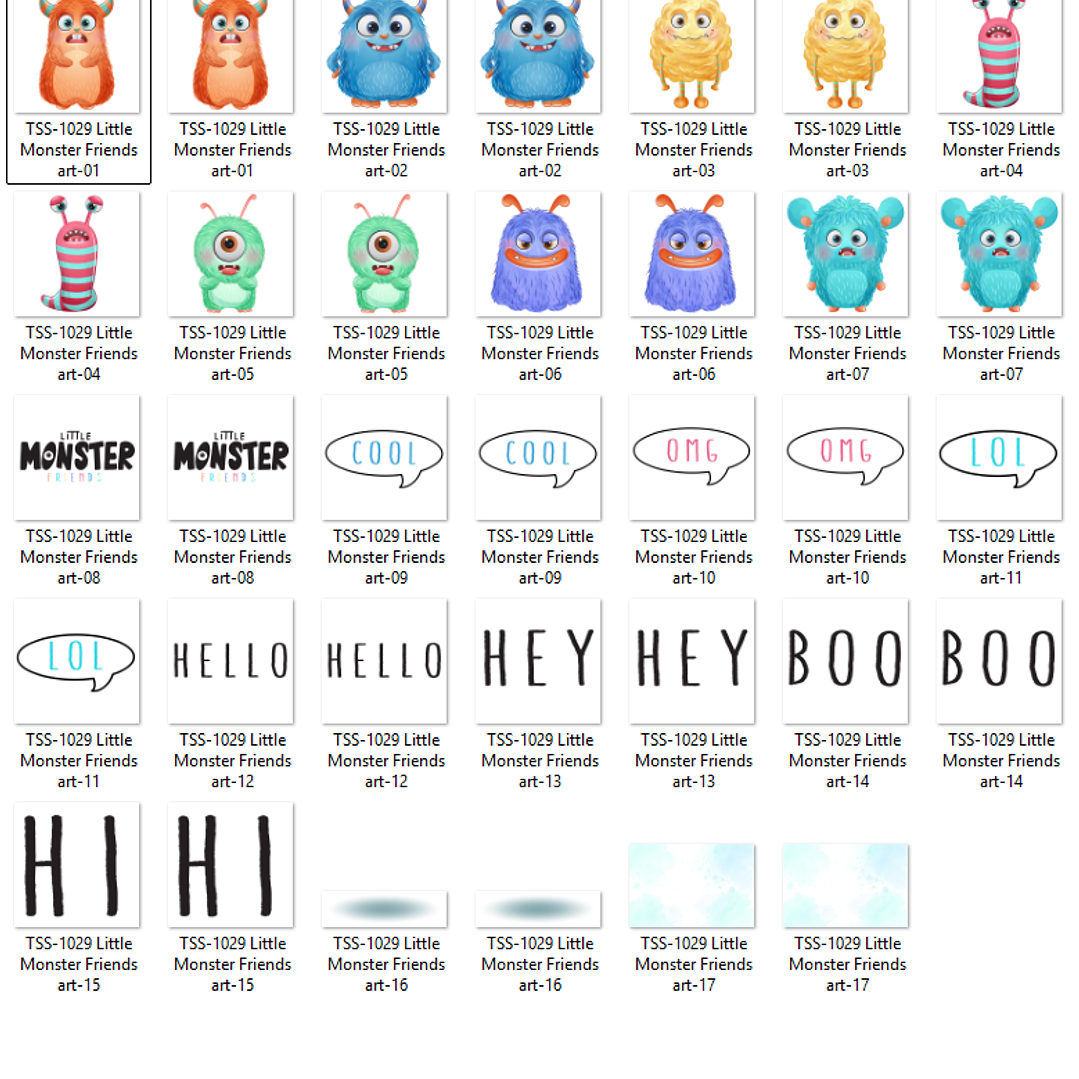 Kit Digital Monstrinhos Aquarela 2