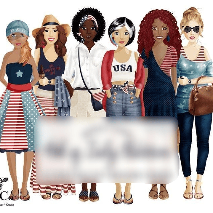 Kit Digital Meninas 4 de Julho  1