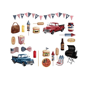 Kit Digital 4 de Julho Churrasco Viajem