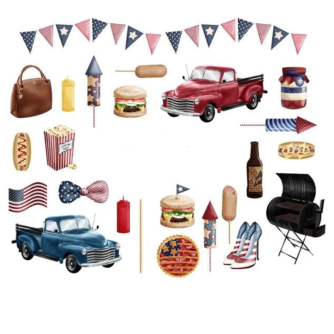 Kit Digital 4 de Julho Churrasco Viajem 1