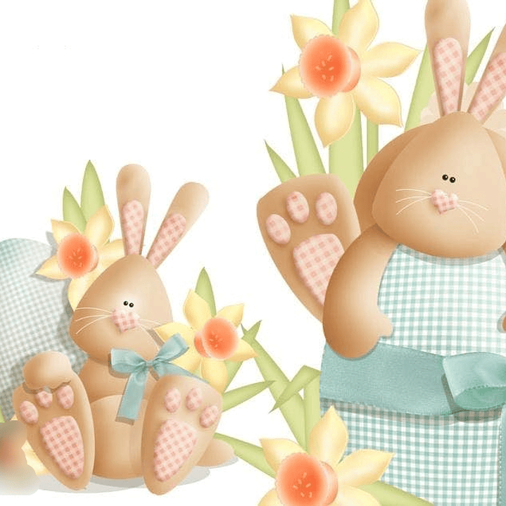 Kit Digital Coelhinhos Pascoa  1