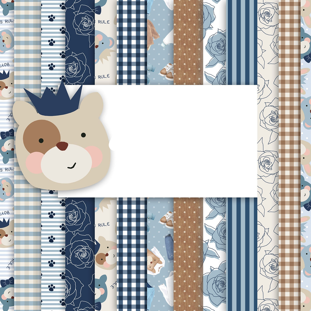 Kit Digital Papeis Baby Principe   1