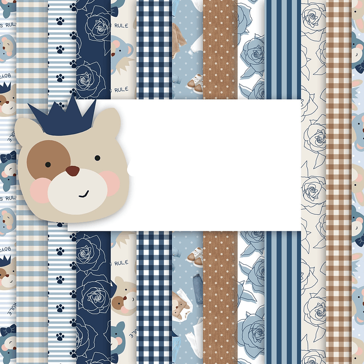 Kit Digital Papeis Baby Principe   1