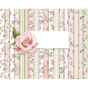 Kit Digital Papeis Floral 
