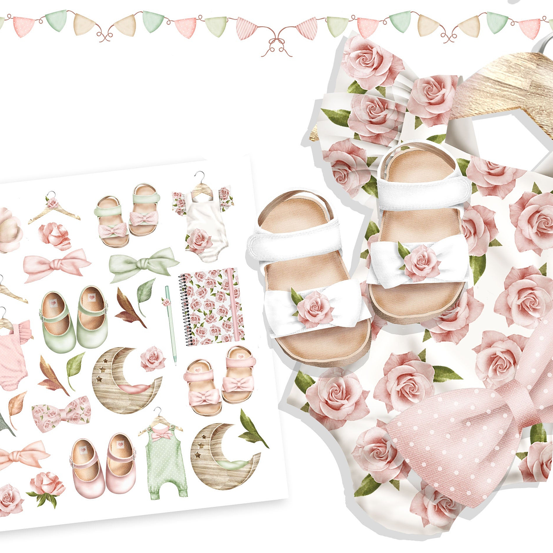 Kit Digital Acessórios Bebê Menina  1