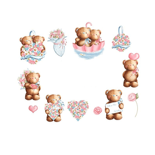 Kit Digital Ursinhos Romanticos 