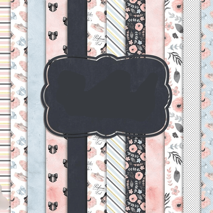 Kit Digital Papeis Sapatinhos de Balé  1