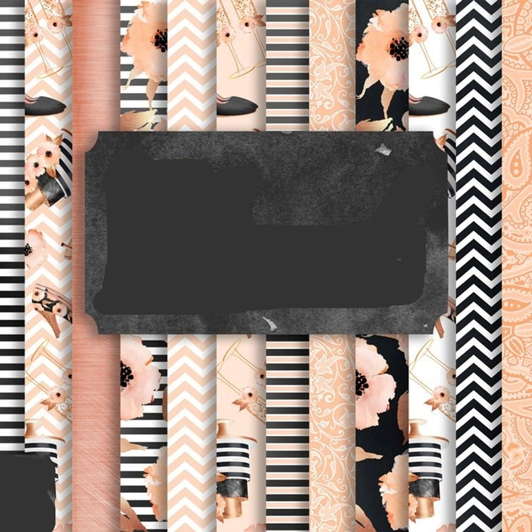 Kit Digital Papeis Flores  1