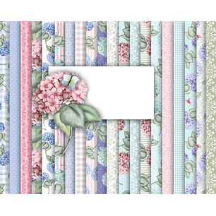 Kit Digital Papeis Rosas Floral 