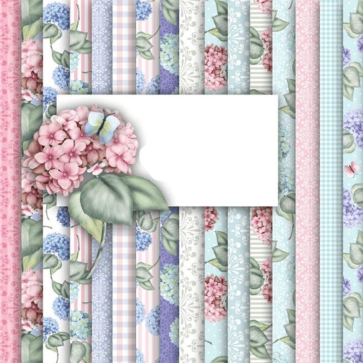 Kit Digital Papeis Rosas Floral  1