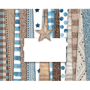 Kit Digital Papeis Praia 