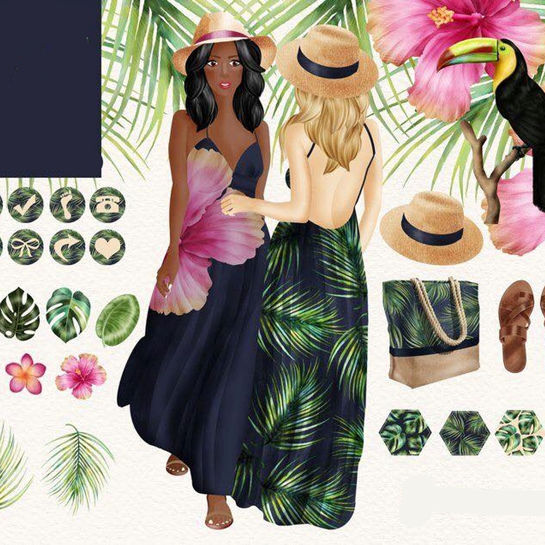 Kit Digital Meninas no Verão  1