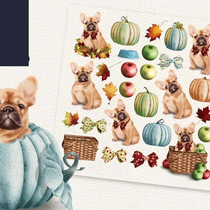 Kit Digital Cachorrinhos Abobora  1